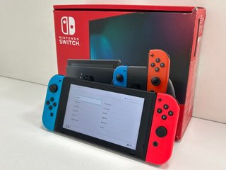 NINTENDO SWITCH 32GB GAMES CONSOLE IN NEON BLUE / NEON RED: MODEL NO HAC-001 (WITH BOX & ALL ACCESSORIES) [JPTM121304] THIS PRODUCT IS FULLY FUNCTIONAL AND IS PART OF OUR PREMIUM TECH AND ELECTRONICS