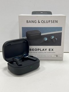 BANG & OLUFSEN BEOPLAY EX WIRELESS EARPHONES (ORIGINAL RRP - £349.00) IN ANTHRACITE OXYGEN: MODEL NO 1240602 (WITH BOX & CHARGING CABLE, MINOR COSMETIC WEAR ON CASE) [JPTM121092] THIS PRODUCT IS FULL