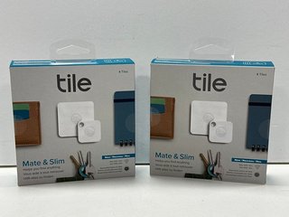 2 X TILE MATE & SLIM 4 TILES (2X MATE & 2X SLIM) BLUETOOTH TRACKERS IN WHITE (WITH BOXES) [JPTM121006] THIS PRODUCT IS FULLY FUNCTIONAL AND IS PART OF OUR PREMIUM TECH AND ELECTRONICS RANGE