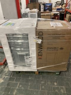 1X PALLET WITH TOTAL RRP VALUE OF £1329 TO INCLUDE 1X ZANUSSI ELECTRIC COOKERS MODEL NO ZCV66060X E, 1X KENWOOD DISHWASHERS FULL SIZE MODEL NO KDW60T23, 1X HISENSE BLT-IN ELEC SINGLE OVEN TSL MODEL N