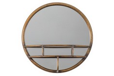 MILTON ROUND MIRROR BRONZE 400MM - SKU: 703768 - RRP £89.95