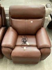 LA-Z-BOY WINCHESTER POWER RECLINER ARMCHAIR IN BROWN LEATHER - RRP £969