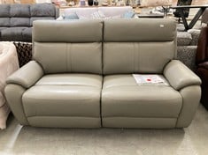 LA-Z-BOY WINCHESTER A 3 SEATER POWER RECLINING SOFA IN GREY LEATHER - RRP £2400