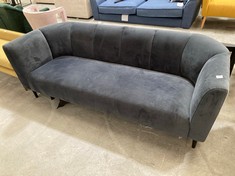 3 SEATER VELVET SOFA IN NAVY BLUE