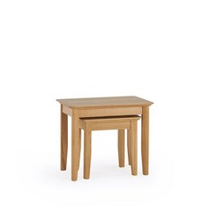 COPENHAGEN NATURAL SOLID OAK NEST OF 2 TABLES - ITEM NO. CPH009 - RRP £300