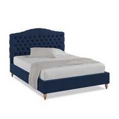 KENDAL KING SIZE BED FRAME IN DARK NAVY VELVET - RRP £1200