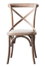 CAFE CHAIR NATURAL LINEN 470X560X880MM (2PK) MODEL NO. 229852 - RRP £475