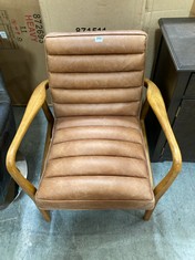 DATSUN ARMCHAIR VINTAGE BROWN LEATHER - RRP £1125