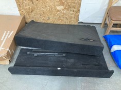 PALLET OF ASSORTED ITEMS TO INCLUDE HEADBOARD IN GREY