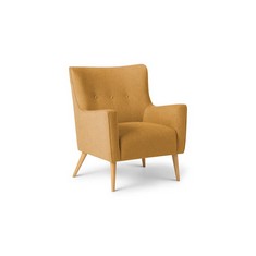 HARRIS ACCENT CHAIR IN MUSTARD - RRP £500 (DETATCHED LEG)