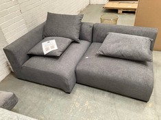 JOHN LEWIS TOKYO RHF MODULAR ARM UNIT IN CHARCOAL TO INCLUDE MIDDLE MODULAR UNIT IN CHARCOAL TO INCLUDE MEDIUM 2 SEATER ARMLESS SOFA IN DARK GREY