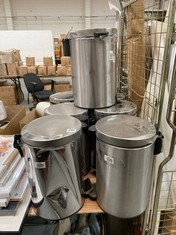 7 X JOHN LEWIS SMALL PEDAL BINS IN STAINLESS STEEL