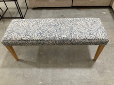 BENCH IN FABRIC BLUE / IVORY