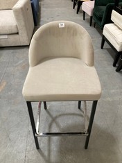 COUNTER BAR STOOLS IN FABRIC BEIGE