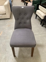 ACCENT FABRIC DINING CHAIR IN DARK GREY