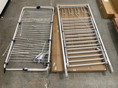 JOHN LEWIS FOLD OUT CLOTHES AIRER IN WHITE TO INCLUDE JOHN LEWIS 3 TIER HEATED CLOTHES AIRER