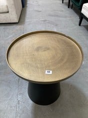 ACCENT MUSHROOM METAL SIDE TABLE IN GOLD