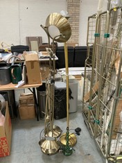 3 X ASSORTED JOHN LEWIS FLOOR LAMPS TO INCLUDE JOHN LEWIS BRASS FLOOR LAMP (MISSING SHADE)