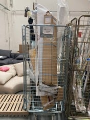 CAGE OF ASSORTED ITEMS TO INCLUDE JOHN LEWIS ROLLER BLIND IN OFF-WHITE (CAGE NOT INCLUDED)