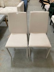 MODERN SET OF 2 CHAIRS IN FABRIC BEIGE