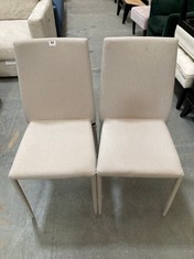 MODERN SET OF 2 CHAIRS IN FABRIC BEIGE