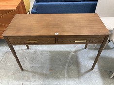 MODERN 2 DRAWER DRESSING TABLE DESK IN DARK WOOD