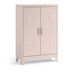 LA REDOUTE HIBA LOW METAL CABINET WITH 2 DOORS IN WHITE - ITEM NO. AWN187 - RRP £250