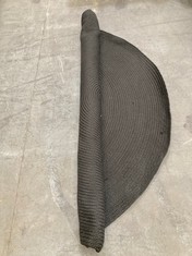 APPROX 200CM ROLLED ROUND RUG IN BLACK