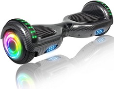 SISIGAD SELF BALANCING 6.5 INCH HOVERBOARD (ORIGINAL RRP - £115) IN CARBON FIBER BLACK. (WITH BOX) [JPTC69775]