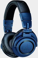 AUDIO-TECHNICA ATH-M50XBT2 HEADPHONES (ORIGINAL RRP - £175.00) IN BLUE. (WITH BOX) [JPTC70376]