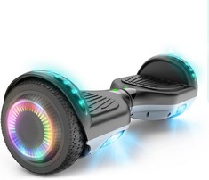 SISIGAD SELF BALANCING SCOOTER HOVER BOARD (ORIGINAL RRP - £101.88) IN BLACK. (WITH BOX) [JPTC70290]