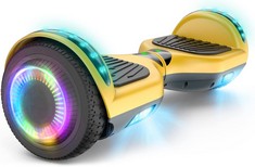 SISIGAD SELF BALANCING SCOOTER HOVER BOARD (ORIGINAL RRP - £101.88) IN YELLOW. (WITH BOX) [JPTC70287]