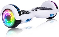 SISIGAD SELF BALANCING SCOOTER HOVER BOARD (ORIGINAL RRP - £101.88) IN WHITE. (WITH BOX) [JPTC70291]