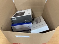 LEMORELE BOX OF ASSORTED ITEMS TO INCLUDE LAPTOP DOCKING STATION PC ACCESSORY. [JPTC70381]