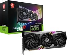 MSI GEFORCE RTX 4080 16GB GAMING X TRIO GAMING GRAPHICS CARD PC ACCESSORY (ORIGINAL RRP - £925.00) IN BLACK. (WITH BOX) [JPTC70212]