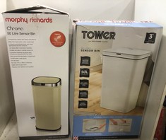 MORPHY RICHARDS CHROMA 50L SENSOR BIN TO INCLUDE TO INCLUDE TOWER 50L SENSOR BIN