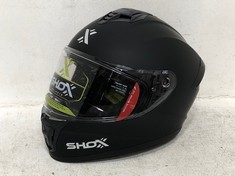 SHOX COMMAND SOLID MOTORCYCLE HELMET MATT BLACK - SIZE XL