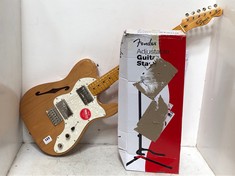 SQUIER BY FENDER TELECASTER THINLINE ELECTRIC GUITAR TO INCLUDE FENDER ADJUSTABLE GUITAR STAND