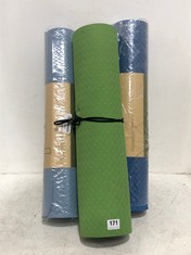 3 X ASSORTED YOGA MATS TO INCLUDE TPE YOGA MAT ECO FRIENDLY