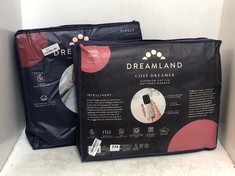 DREAMLAND COSY DREAMER SUPERIOR COTTON MATTRESS WARMER DUAL TO INCLUDE DREAMLAND SNOWED IN ORGANIC COTTON WARMING MATTRESS PROTECTOR SINGLE