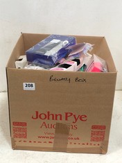 BOX OF ASSORTED BEAUTY ITEMS TO INCLUDE EYEKO LONDON X FRANCES COSTELLOE LASH ALERT + SKINNY DUO