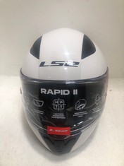 LS2 FFF353 RAPID II SOLID HELMET IN WHITE SIZE M