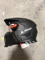 LS2 HELMETS DRIFTER MOTORCYCLE HELMET SOLID MATT BLACK - SIZE XL