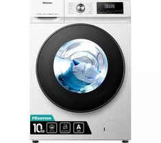 HISENSE FREESTANDING WASHING MACHINE IN WHITE - MODEL NO. WFQA1014EVJM - RRP £376