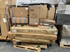 PALLET OF ASSORTED FURNITURE / PARTS TO INCLUDE WHITE HIGH SLEEPER IN WHITE / SILVER - PRODUCT CODE. PEG001 (BOX 5/5, PART ONLY) (KERBSIDE PALLET DELIVERY)