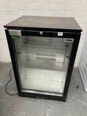 RHINO SINGLE DOOR BACK BAR COOLER IN BLACK - MODEL NO. COLD-600H-R - RRP £604