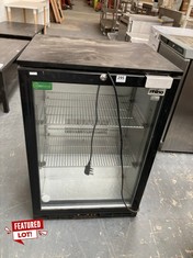 RHINO SINGLE DOOR BACK BAR COOLER IN BLACK - MODEL NO. COLD-600H-1L- RRP £604