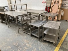 STAINLESS STEEL BAKERY / FOOD WORKSTATIONS WITH STAINLESS STEEL BAKERY RACK (KERBSIDE PALLET DELIVERY)