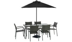 CUSCO OUTDOOR RATTAN GARDEN TABLE - RRP £210 (00034197)