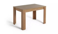 MIAMI 4 SEATER DINING TABLE IN OAK EFFECT TO INCLUDE PRESTON EXTENDABLE 6-8 SEATER DINING TABLE - TOTAL LOT RRP £164 (00033881, 00034129) (KERBSIDE PALLET DELIVERY)